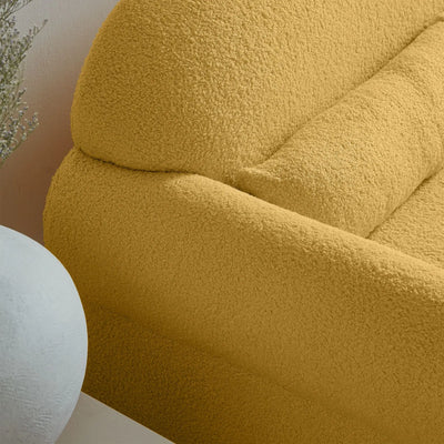 Maison Curve™ Bouclé Accent Chair with Lumbar Pillow