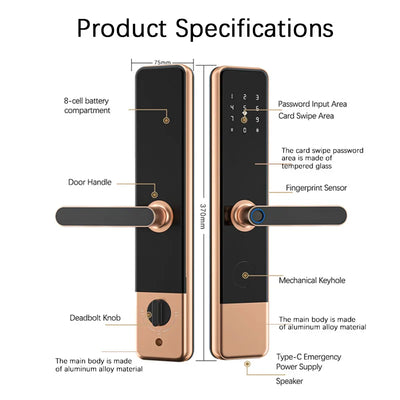 SecureIQ™ Smart Fingerprint Door Lock
