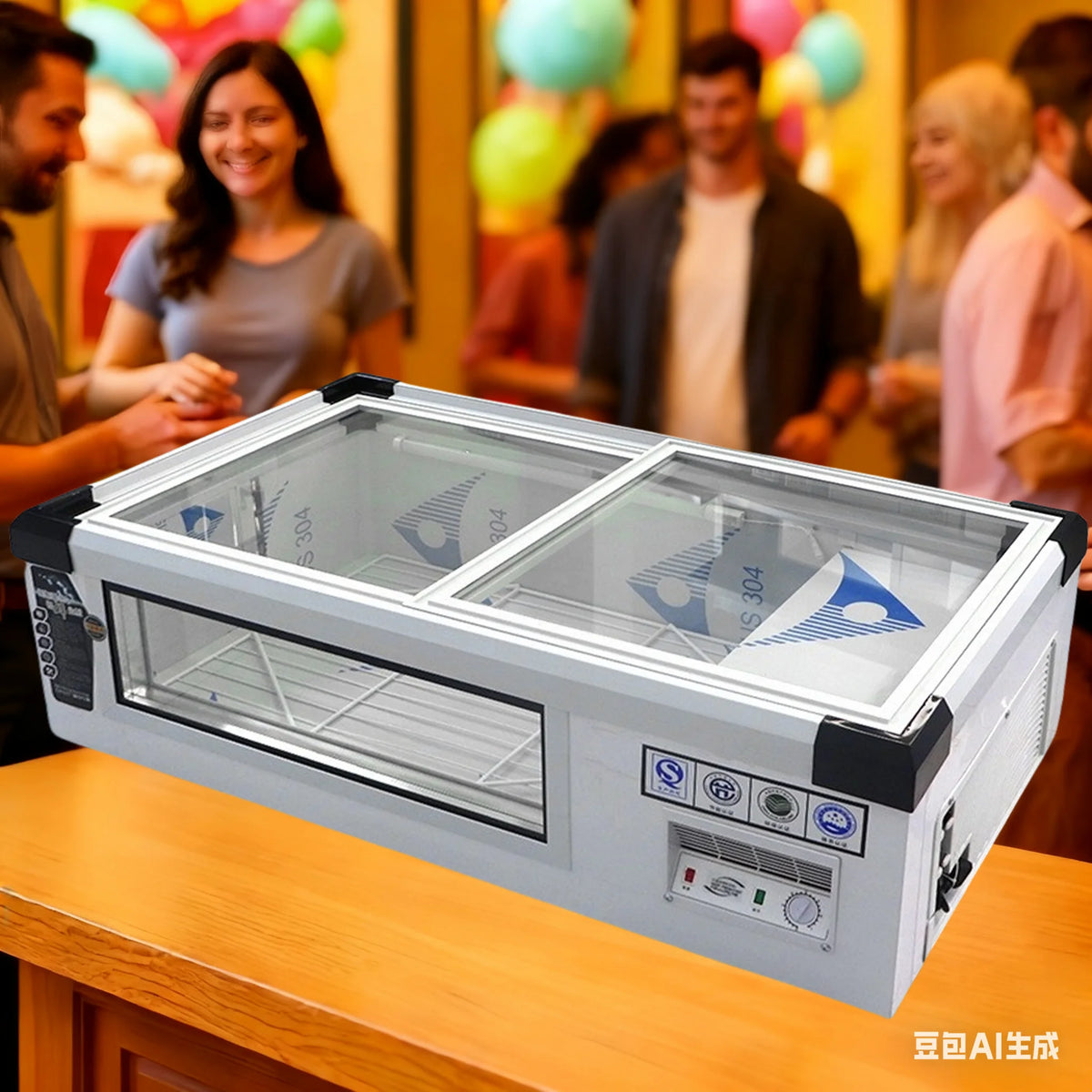 ChillHaus™ Smart Refrigerated Coffee Table with Built-In Fridge
