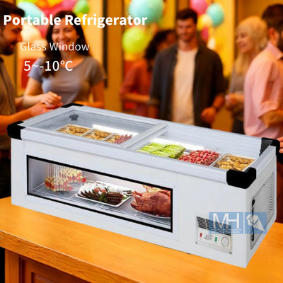 ChillHaus™ Smart Refrigerated Coffee Table with Built-In Fridge